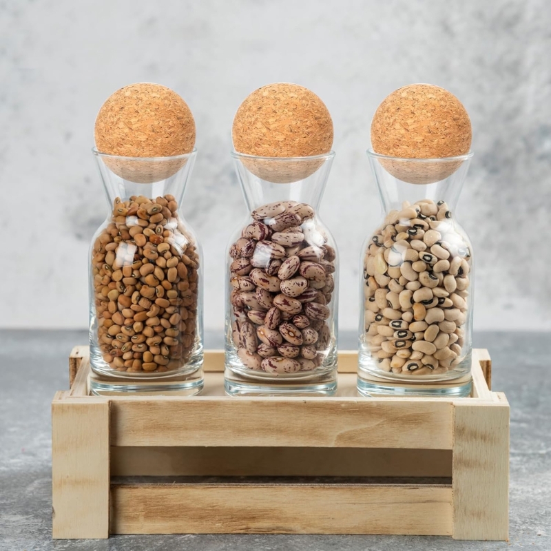 Bottle Stopper Set - 2.4インチ木製コルクボールストッパー装飾ストッパーワインボトル用2個セット