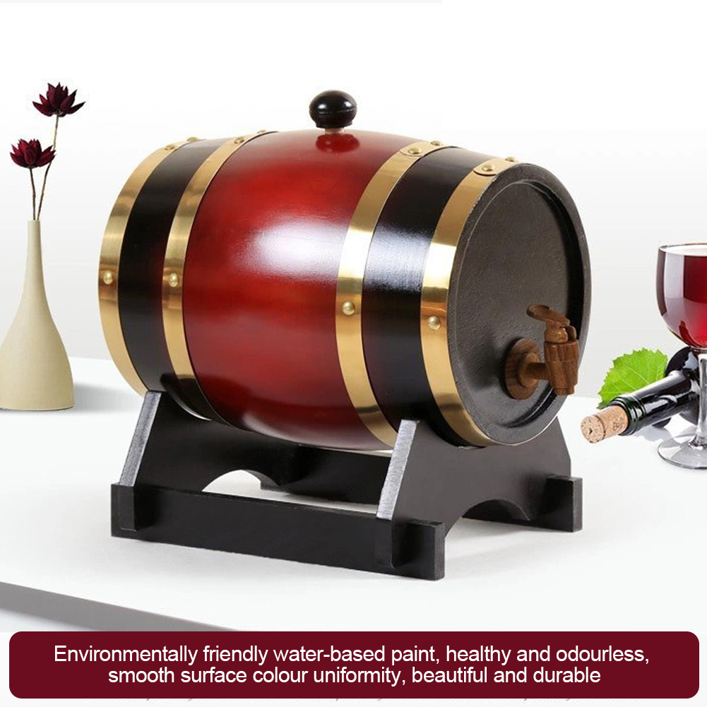Wine Beer Rum - 3Lワイン樽（蛇口付き）ビール、ウイスキー、カクテル用、ヴィンテージ木製樽、バー、家庭用、ラム、ポートワイン、バーボンの保管に