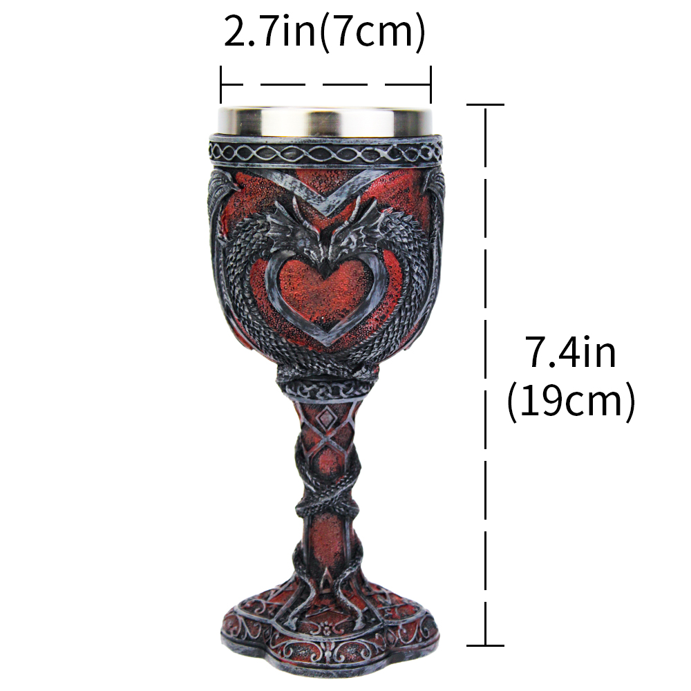 新中世風ダブルドラゴンワインビールマグカップ 304ステンレ - Wine Beer Europe のレビューと価格
