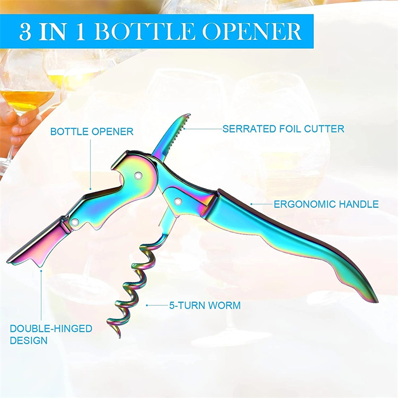 ステンレス製ワインオープナー、ダブルヒンジコルクスクリュー、 - Wine Beer Restaurant のレビューと価格