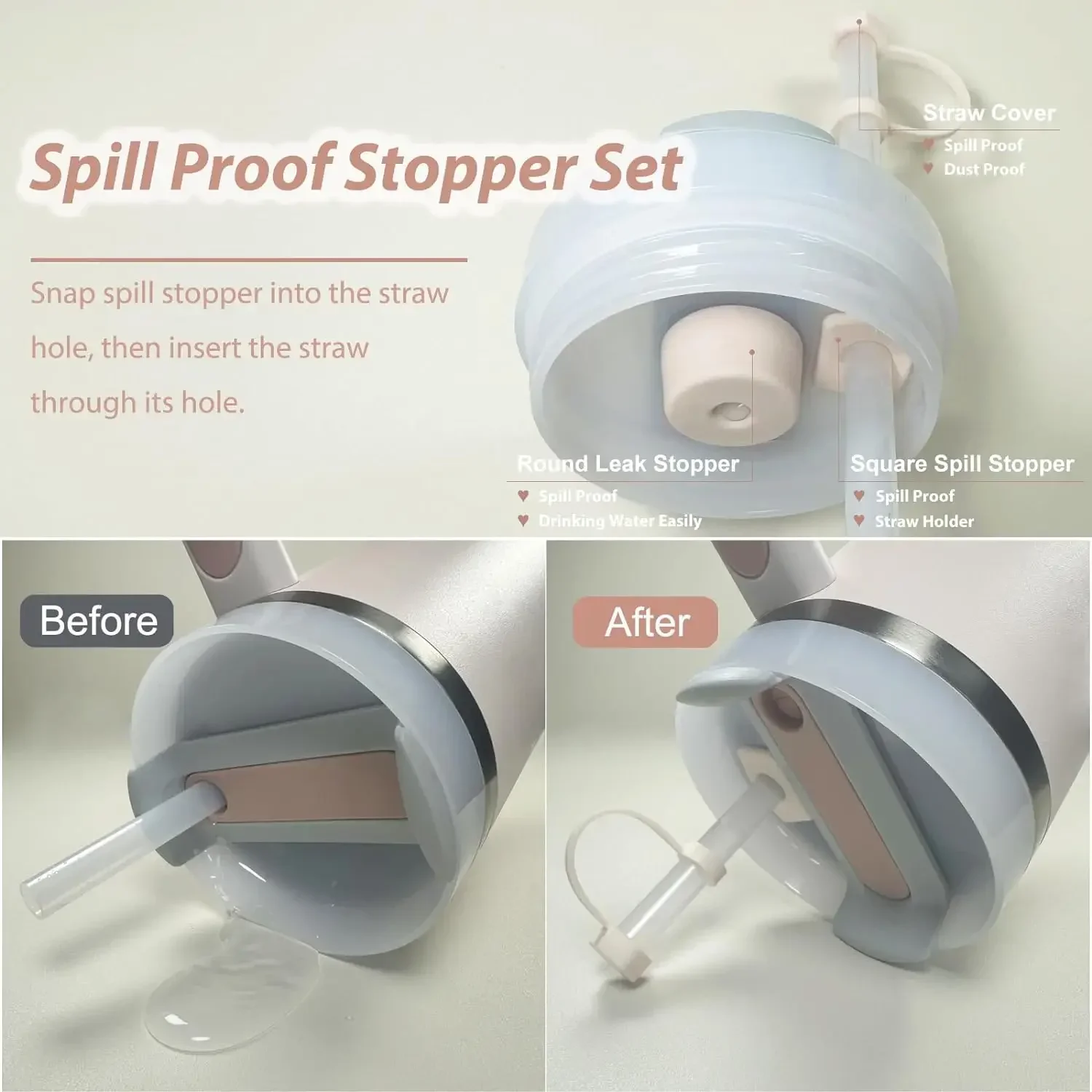 スタンレーカップ用こぼれ防止ストッパー9個セット こぼれ防止 - Bottle Stopper Set のレビューと価格