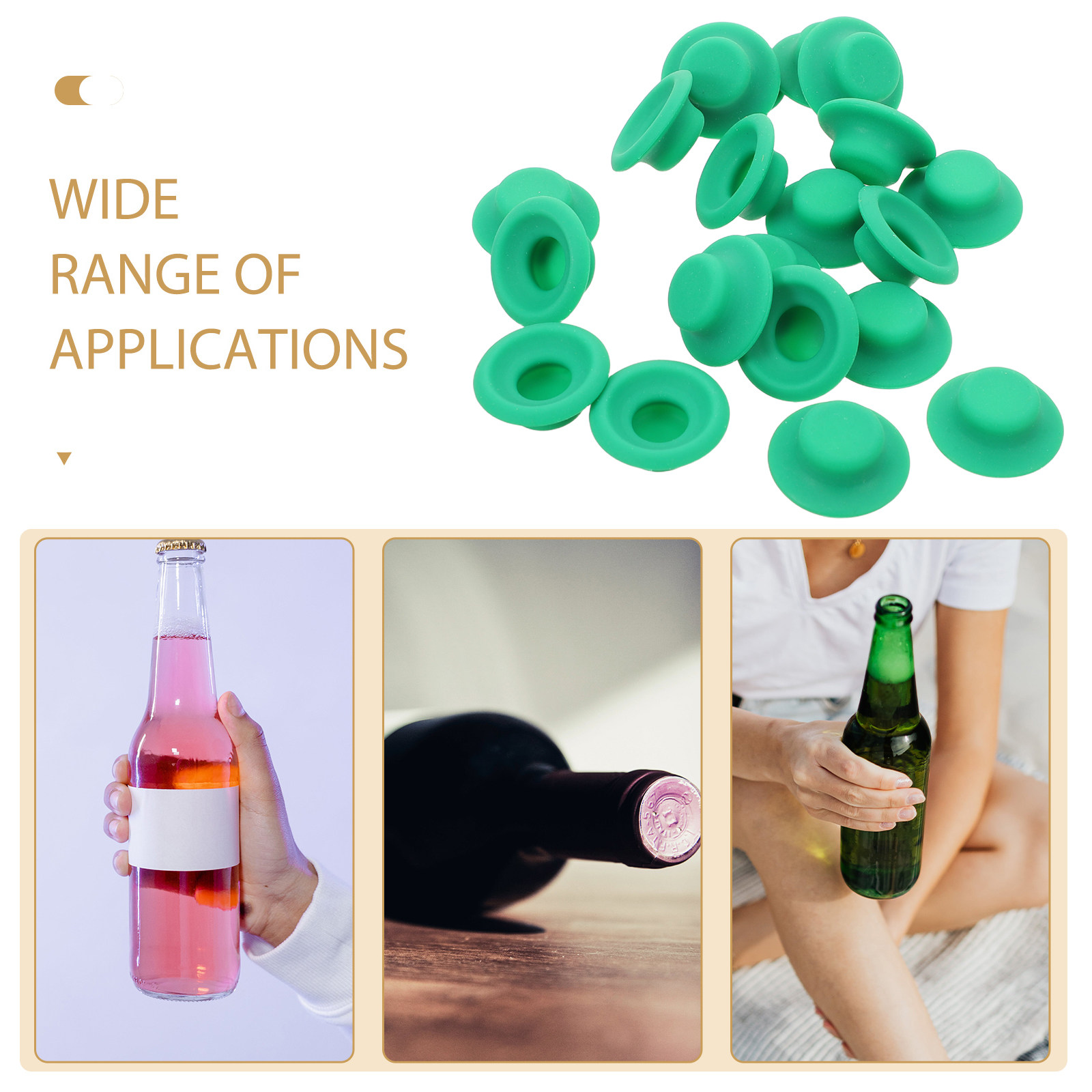 20個入り交換用シリコンガスケット スイングトップボトル用  - Bottle Stopper Set のレビューと価格
