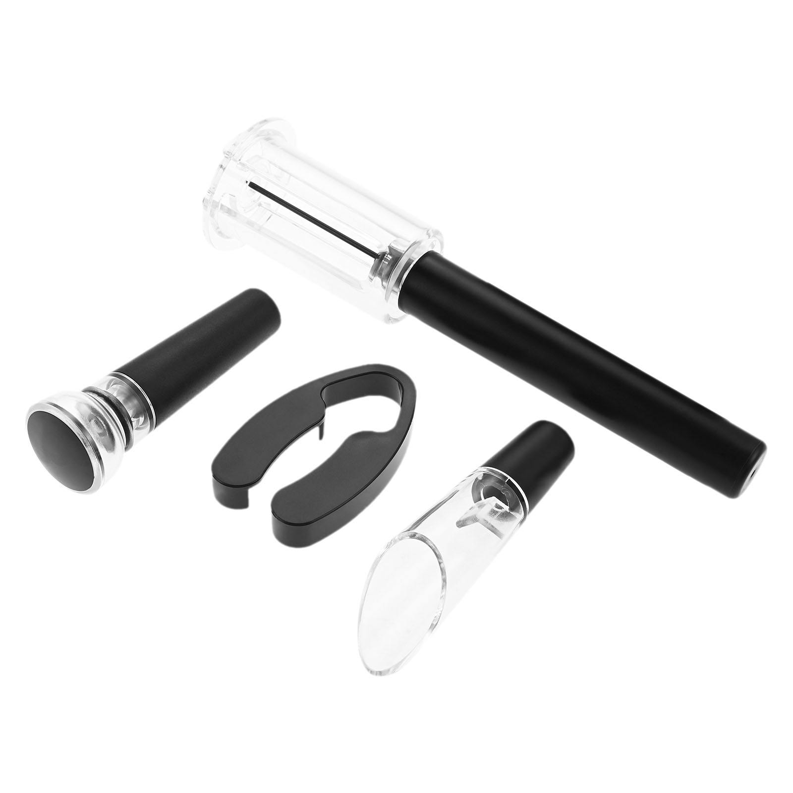4 個ポータブル空気圧ポンプボトルワインオープナーセットバー - Bottle Stopper Set のレビューと価格