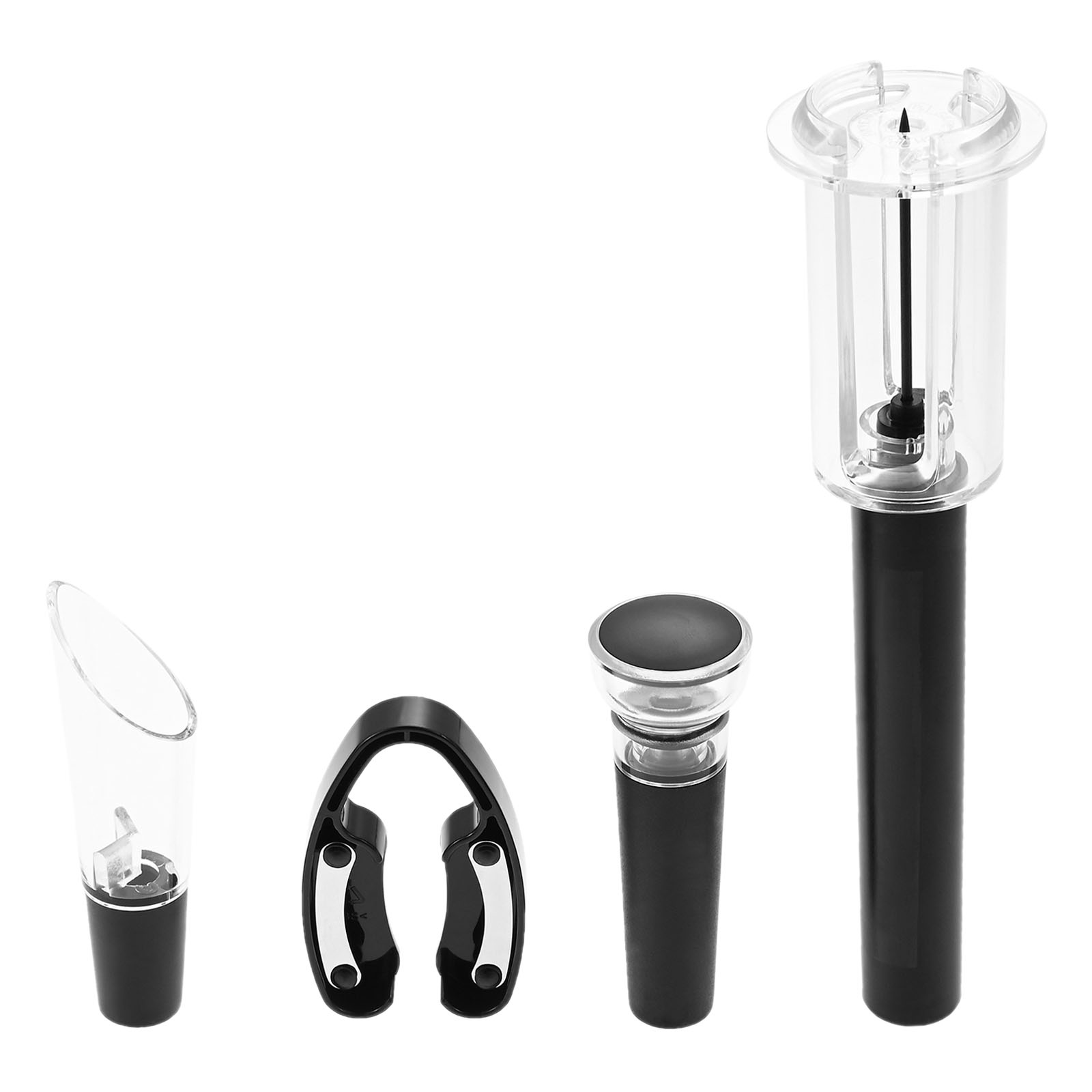 4 個ポータブル空気圧ポンプボトルワインオープナーセットバー - Bottle Stopper Set のレビューと価格