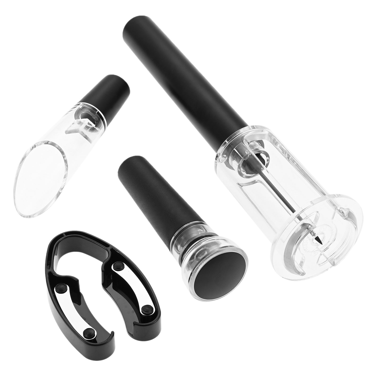 4 個ポータブル空気圧ポンプボトルワインオープナーセットバー - Bottle Stopper Set のレビューと価格