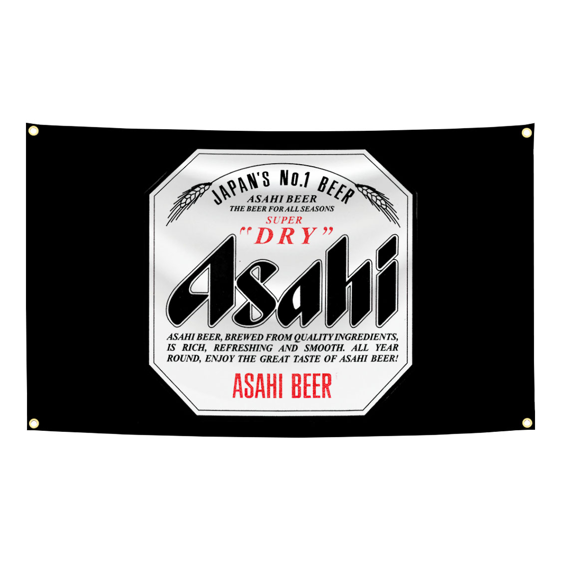 90x150cm A-Asahis ビールフラグドリンクラム - Wine Beer Rum のレビューと価格