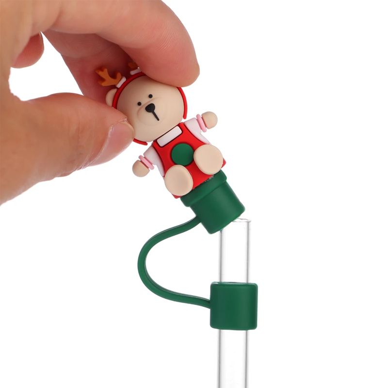 クリエイティブシリコーンストローストッパー再利用可能な防塵キ - Bottle Stopper Set のレビューと価格
