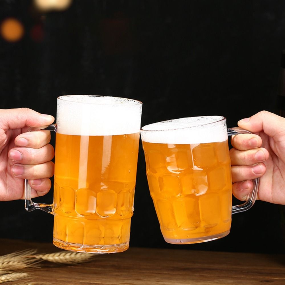 クリエイティブな模造ガラスプラスチック製ビールカップ、透明、 - Wine Beer Drink のレビューと価格