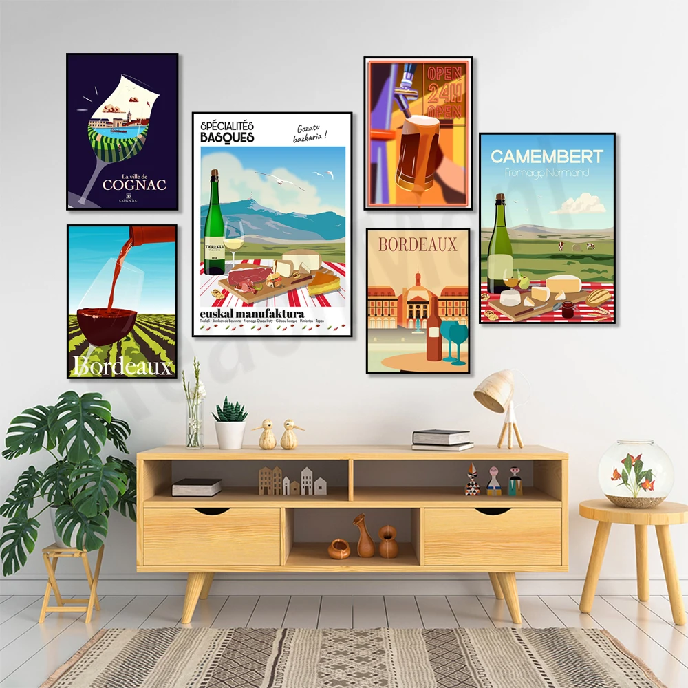 ボルドーベラムのポスター,ワイン,スペインの国,料理,ビール - Wine Beer Europe のレビューと価格