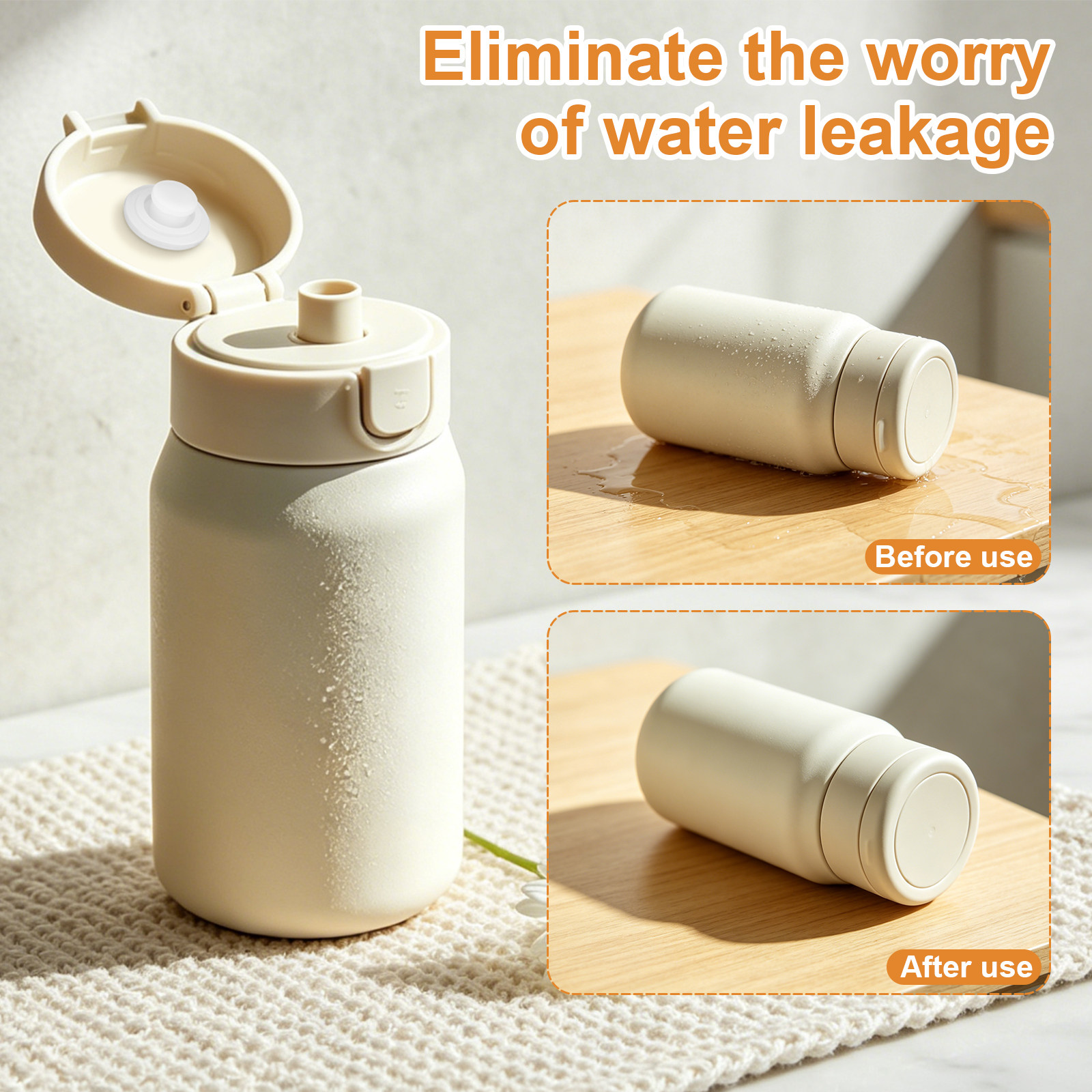 4 個のシリコン製ウォーターボトルストッパーセット漏れ防止、 - Bottle Stopper Set のレビューと価格