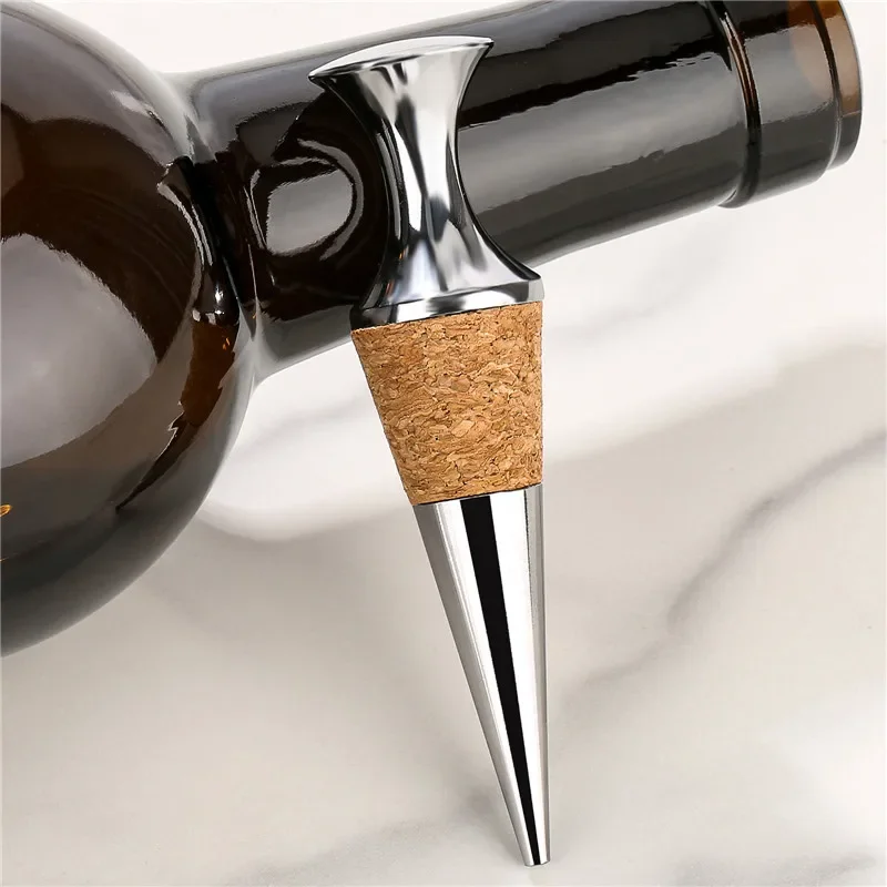 ポータブル 2 ピース/セット ボトルストッパー 金属製ワイ - Bottle Stopper Set のレビューと価格