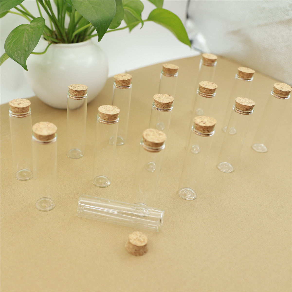50ピース/ロットガラスボトル22*80ミリメートル試験管コ - Bottle Stopper Set のレビューと価格